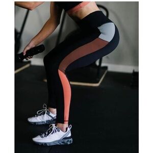 ZYIA Women's Black and Orange Leggings